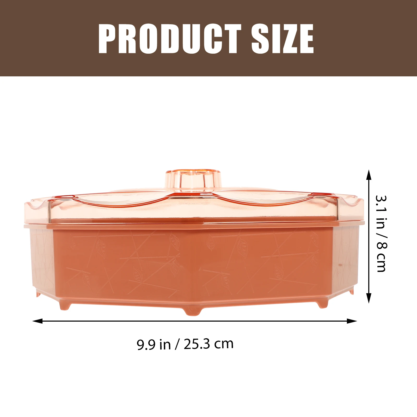 

Large Capacity Party Snack Serving Tray Divided Fruit Plate Plastic Nut Cake Candy Storage Tray For Home Bar Restaurant Buffet
