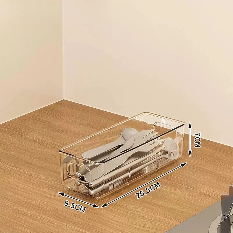 Acrylic Transparent Large Storage Box Long Narrow High Type for Refrigerator Japanese Style Cosmetic Box Ultra High Cabinet