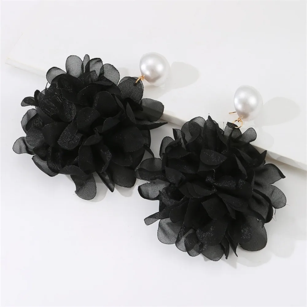 Elegant Exaggerated Flower Dangle Earrings European American Style Wedding Party Jewelry Gifts For Women Girls