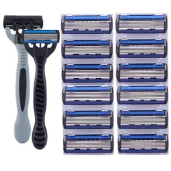 Shaving Razor 6-layer Blade Razors for Shaving Men&Womens Hair Removal 36 Shaving Blades Manual Shaver Safety Razor
