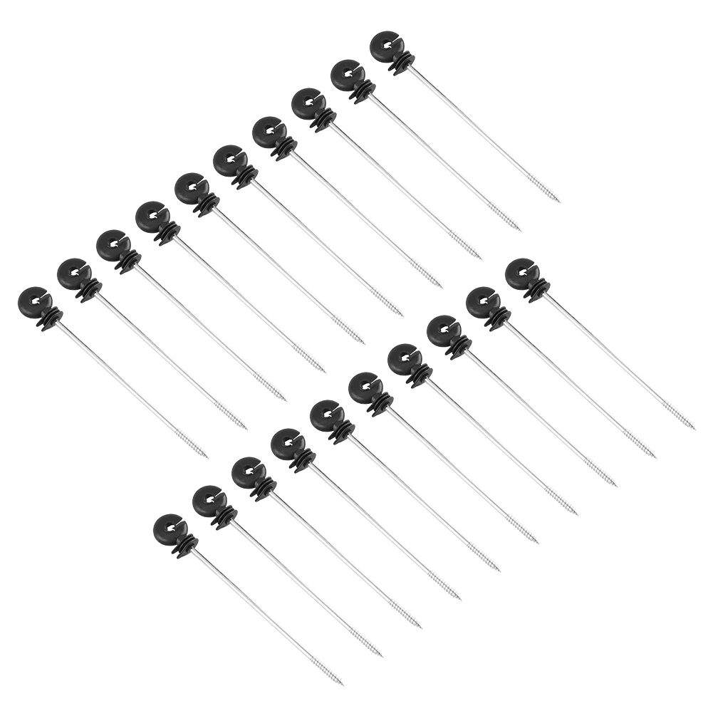 100pcs Electric Fence Insulators Plastic Ring Insulators Electric Fence Long Distance Screw in Insulator for Wooden Post