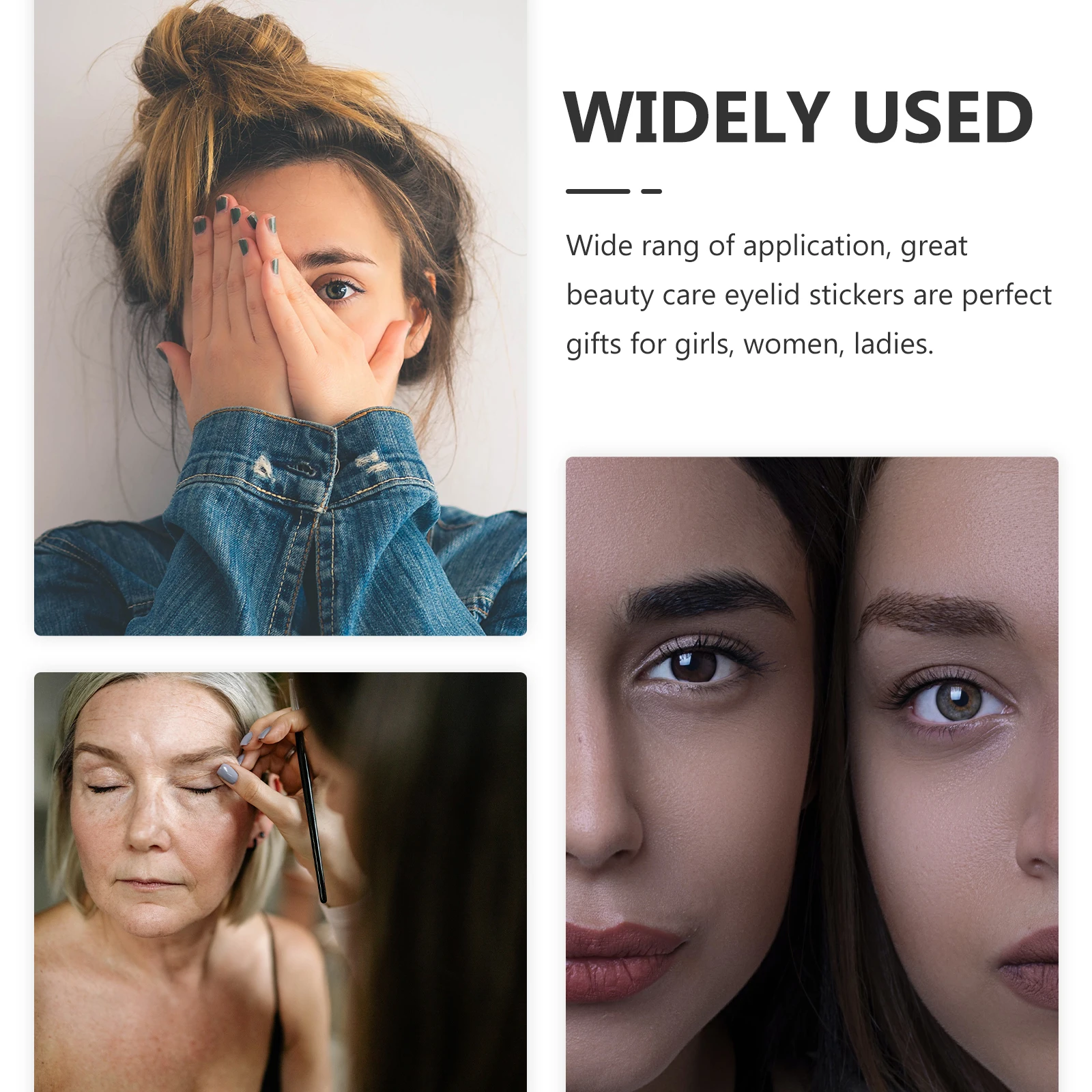 

4 Rolls Double Eyelid Tape Invisible Eyelid Lifter Strips Lightweight Natural Eye Makeup Stickers for Women Sweat Proof