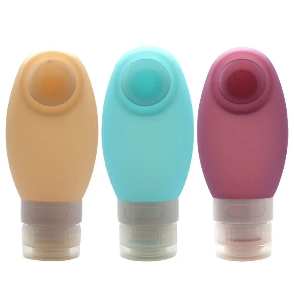 New 100ml Refillable Bottles with Suction Cups Portable Squeeze Container Silicone Split Bottle Travel Accessories