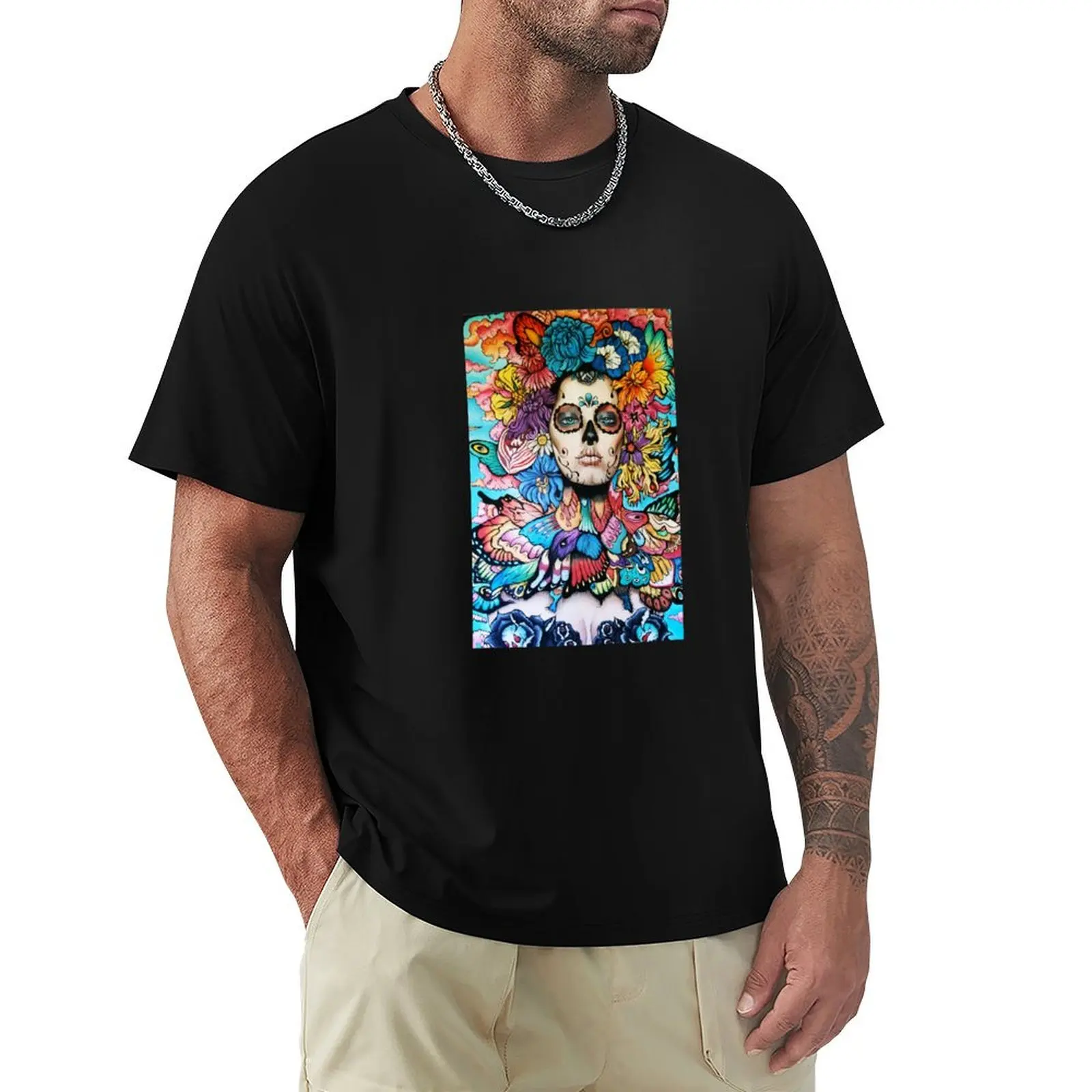 Day of the Dead T-Shirt Casual Street Style Short Sleeve Tee