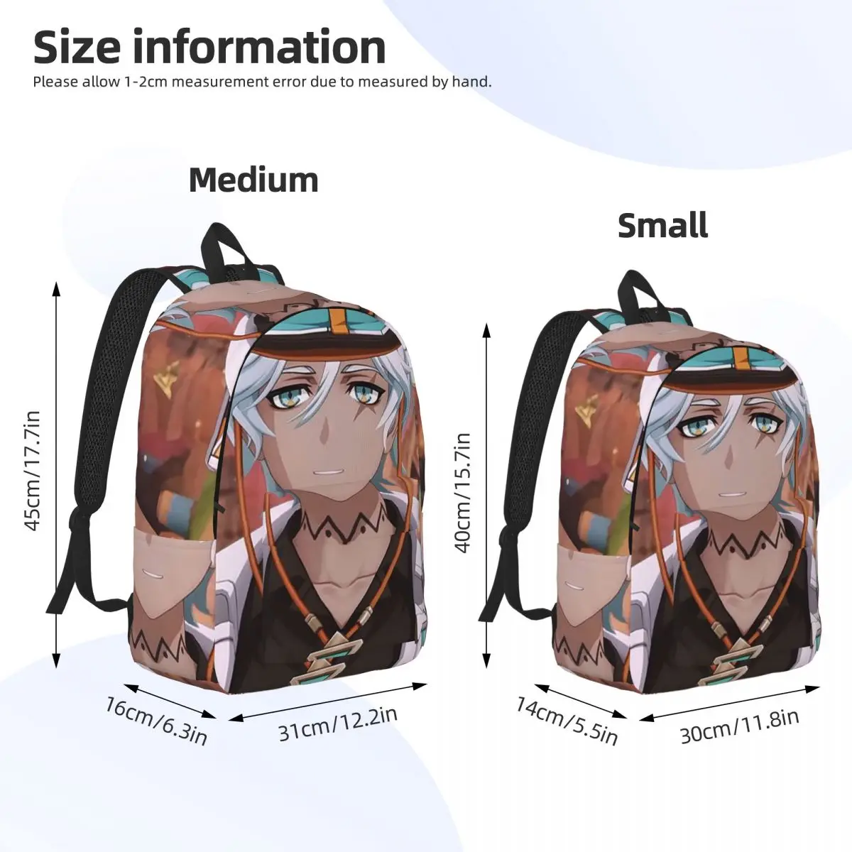 Ifa Anime Game Genshin Impact Backpack Daypack Large Capacity Kids BookBag School Bag Shoulder Bags for Boys Girls