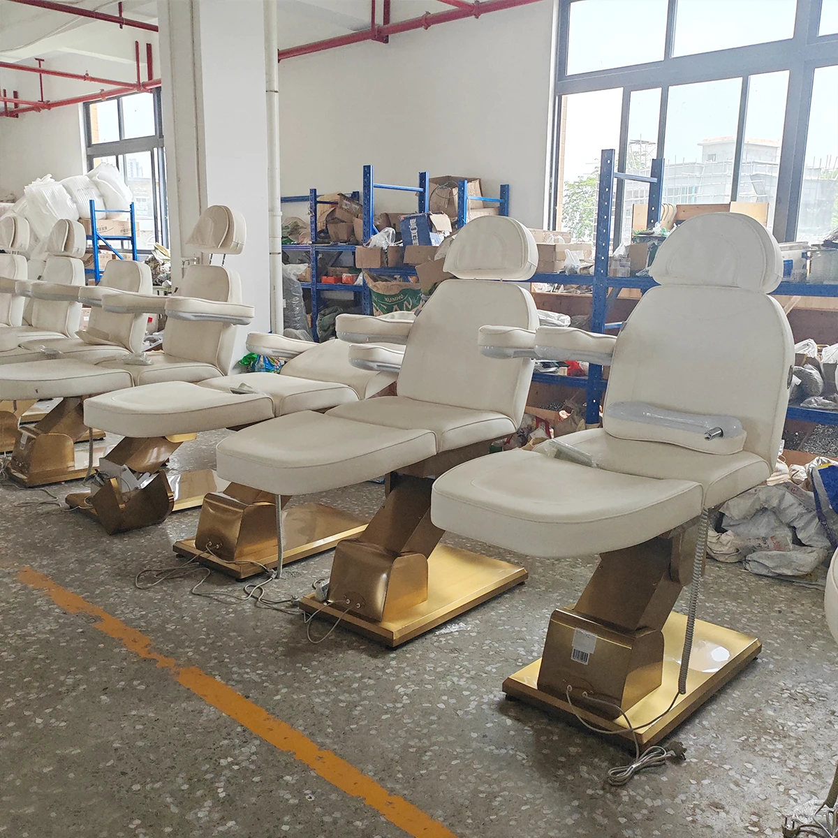 سرير كهربائي متعدد الوظائف للعناية بالجمال، طاولة تدليك للعلاج المائي للوجه، كرسي صالون، سرير رموش، متجر أثاث تجاري #4