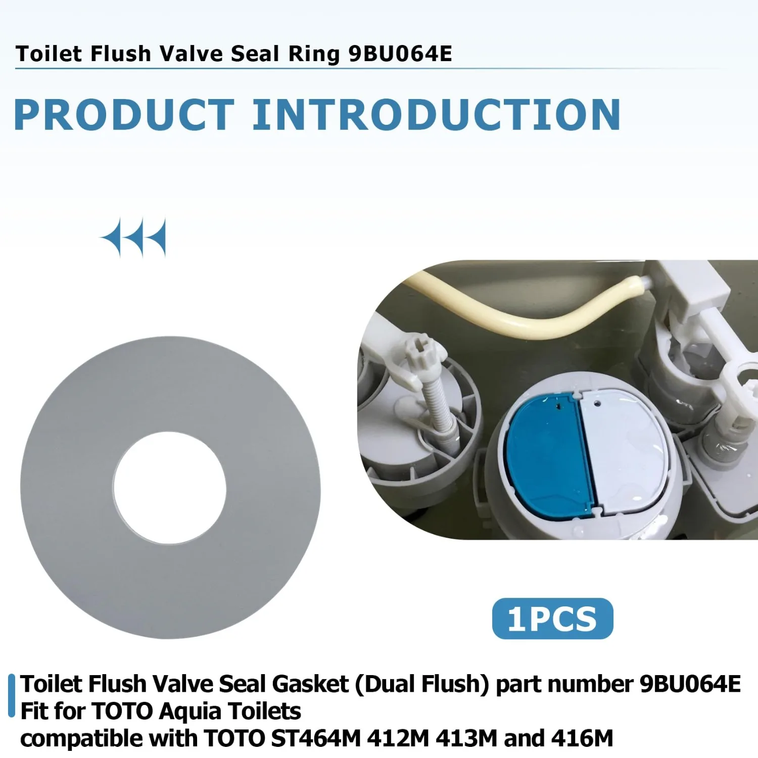 استبدال حشية ختم صمام دافق المرحاض من السيليكون متوافق مع TOTO #2