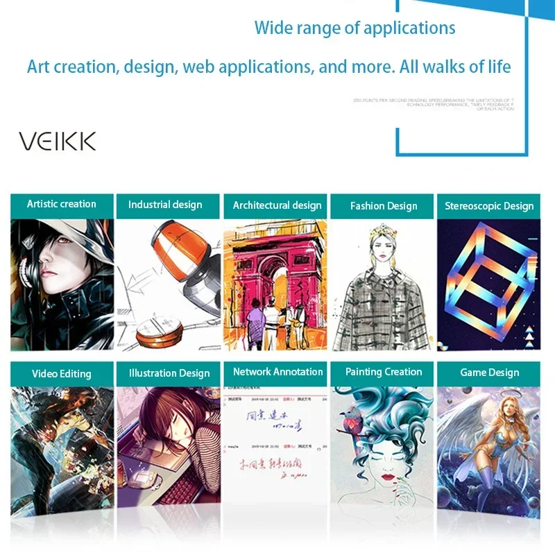 VEIKK a30 10 x6 inch Professional Graphics Drawing Tablet Type-c Interface with 8192 Level Battery-free for Drawing Digital Pad