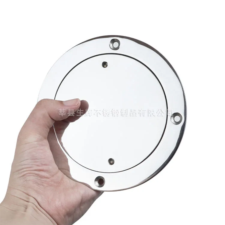 

316 stainless steel sector disc inspection port 3 inch round deck disc ship accessories hand hole cover grab hole hatch cover