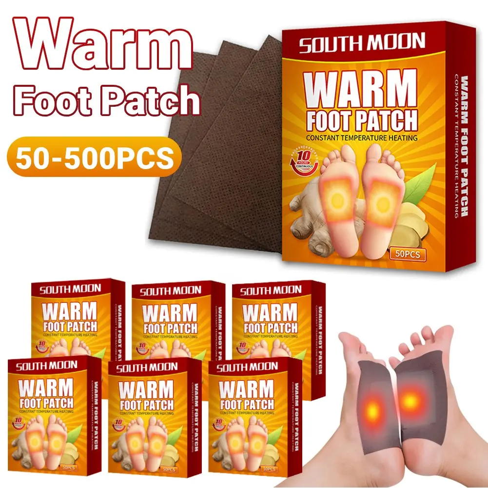 50-500pcs Portable Warm Foot Patch Self-Heating Insole Paste Multipurpose Body Foot Warmer Sticker For Winter Outdoor Fishing