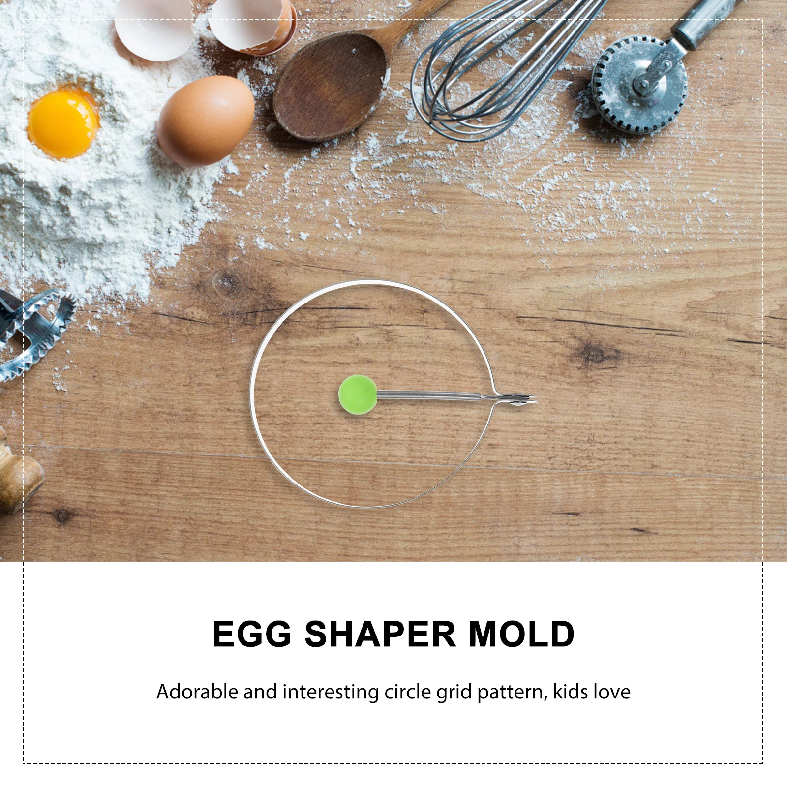 

10Pcs Egg Frying Mold Stainless Steel Round Foldable Handle Non-Stick Omelette Ring Cooking Tools DIY Egg Shaper