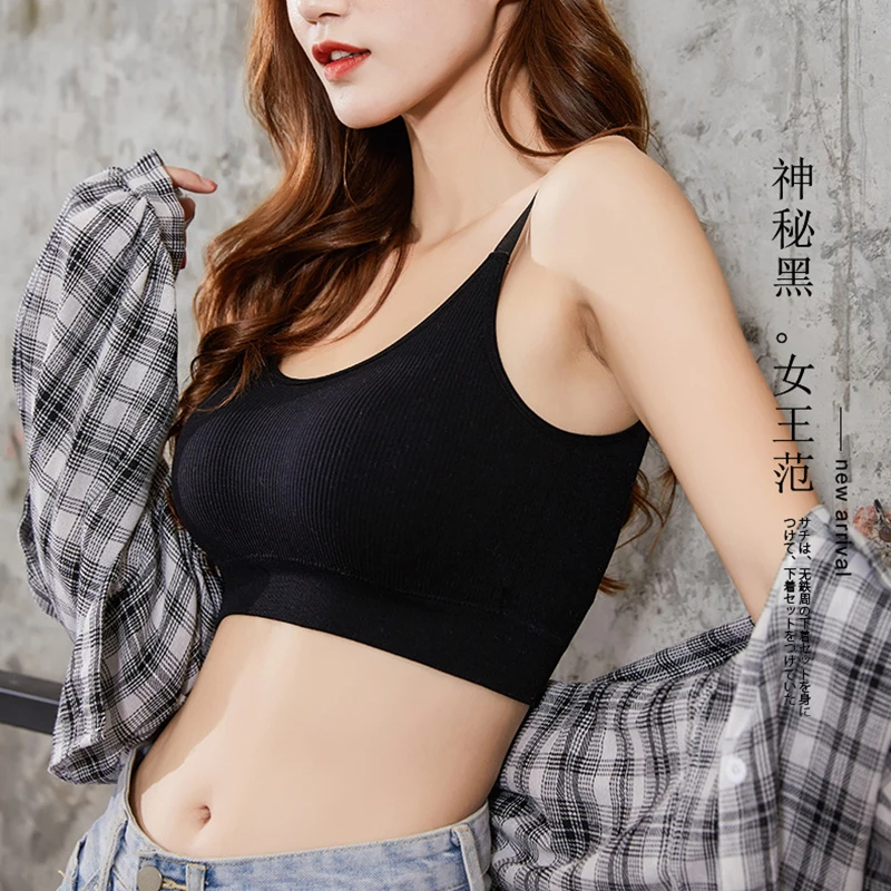 Sexy Underwear Women Gather No Steel Ring Lingerie Bra Tube Top Wrapped Chest Beauty Back Actival Cotton Thin Section Tube Top