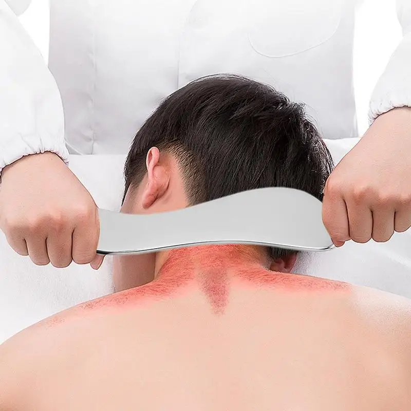 Roestvrij staal Gua Sha Board Spier Schrapen Tool gezondheid Lichaam vormgeven therapie Massage Gereedschap voor Deep Tissue Fascia Gezicht Litteken