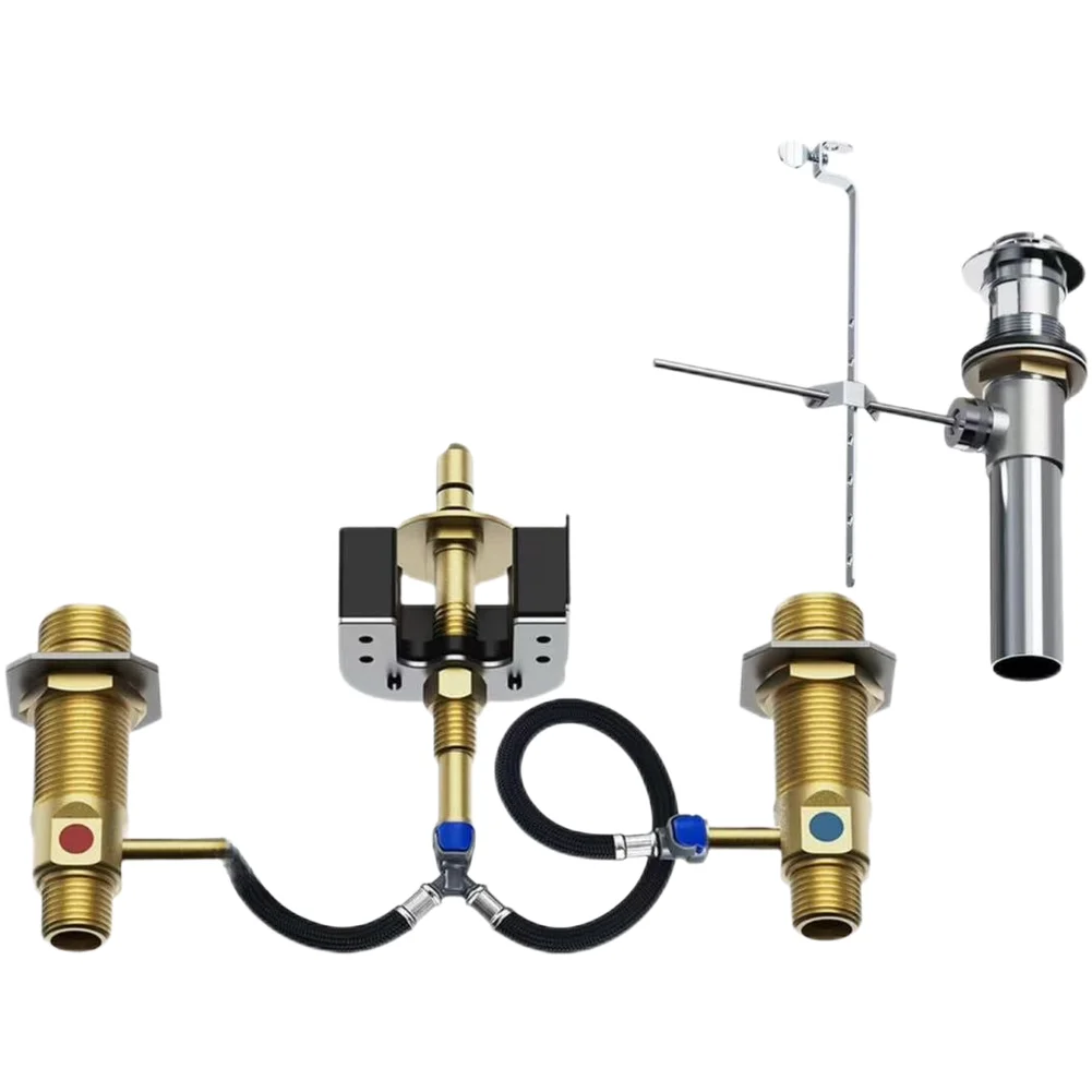 Solid Brass Basin Drain with Lift Mechanism for For AMERICAN Style Sinks Designed for Bathroom Drain Replacement