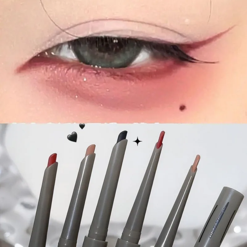Silky Eye Liner Pencils Natural Matte Eyeliner Pen Wine Red Eyeliner Easy To Color Waterproof Eye Make Up Long-lasting Cosmetics