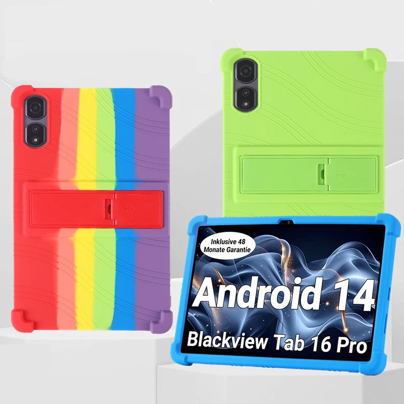 

Силиконовый чехол-подставка для Blackview Tab 16 Pro, 11-дюймовый детский планшет, противоударный чехол Bolsas для Blackview Tab