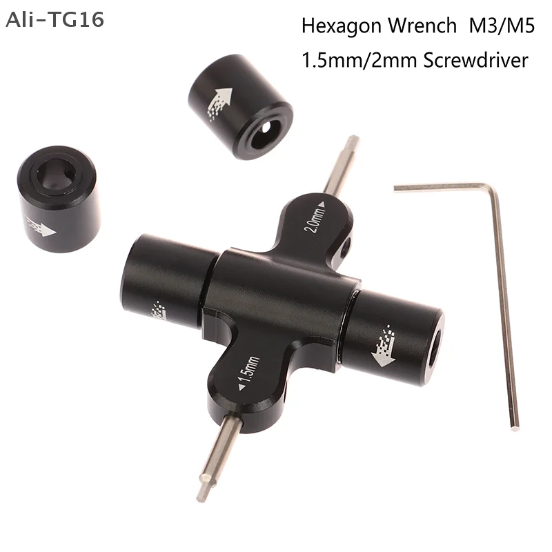 M3 M5 Ratchet Wrench Screw Nut 1.5 2.0mm Hexagon Screwdriver Quick Release Propeller Motor Prop Tool For RC Quadcopter FPV Drone