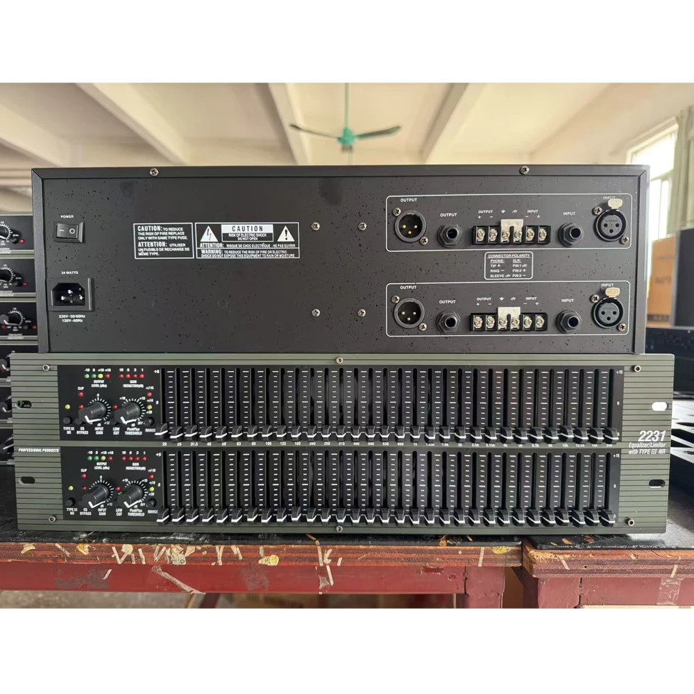 

FSWIRI Dual Channel 15-31-Band Equalizer 1U/2U Rack Mount 2-channel Stereo Graphic Equalizer