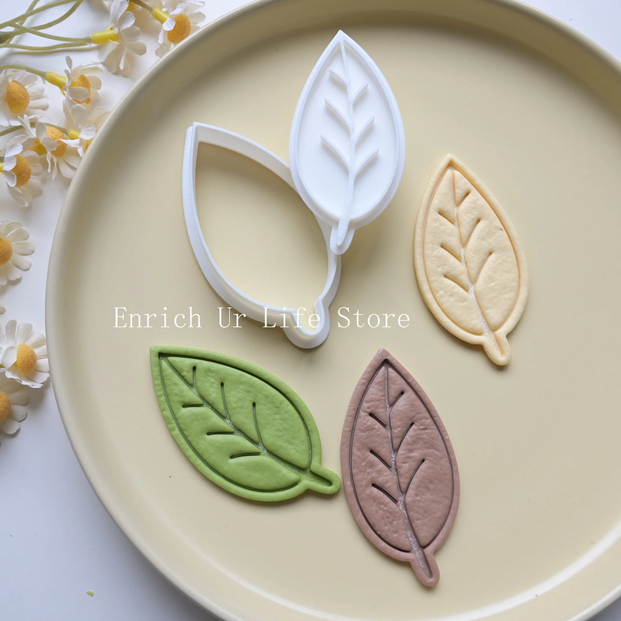 Molde para Galletas con Diseño de Hojas, Molde para Bizcochos con Forma de Hoja, Herramientas para Decorar Pasteles con Fondant, Moldes para Hornear
