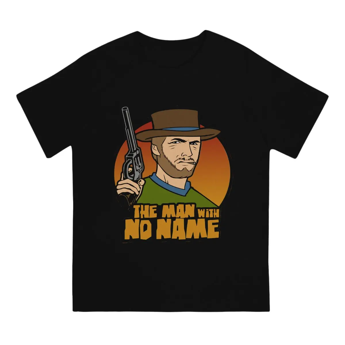 The Man with No Name Classic Men TShirt The Good The Bad and The Ugly Film O Neck Short Sleeve Polyester T Shirt Funny Gift Idea