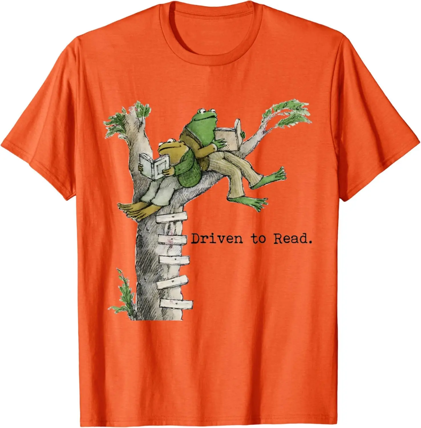 Driven To Read Frog & Toad Library Reading T-Shirt Anime Graphic T-shirts For Men Clothing Women Tees High Quality 100%Cotton