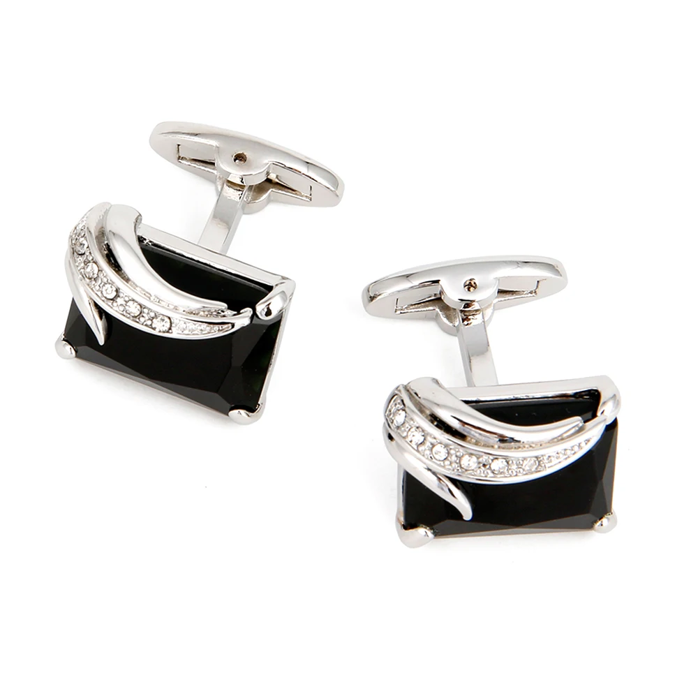 Cufflinks for Men XK18365 Luxury Crystal Angel Wing Rhinestone Copper 2 Colors Dress Shirt Cuff Links Wedding Jewelry