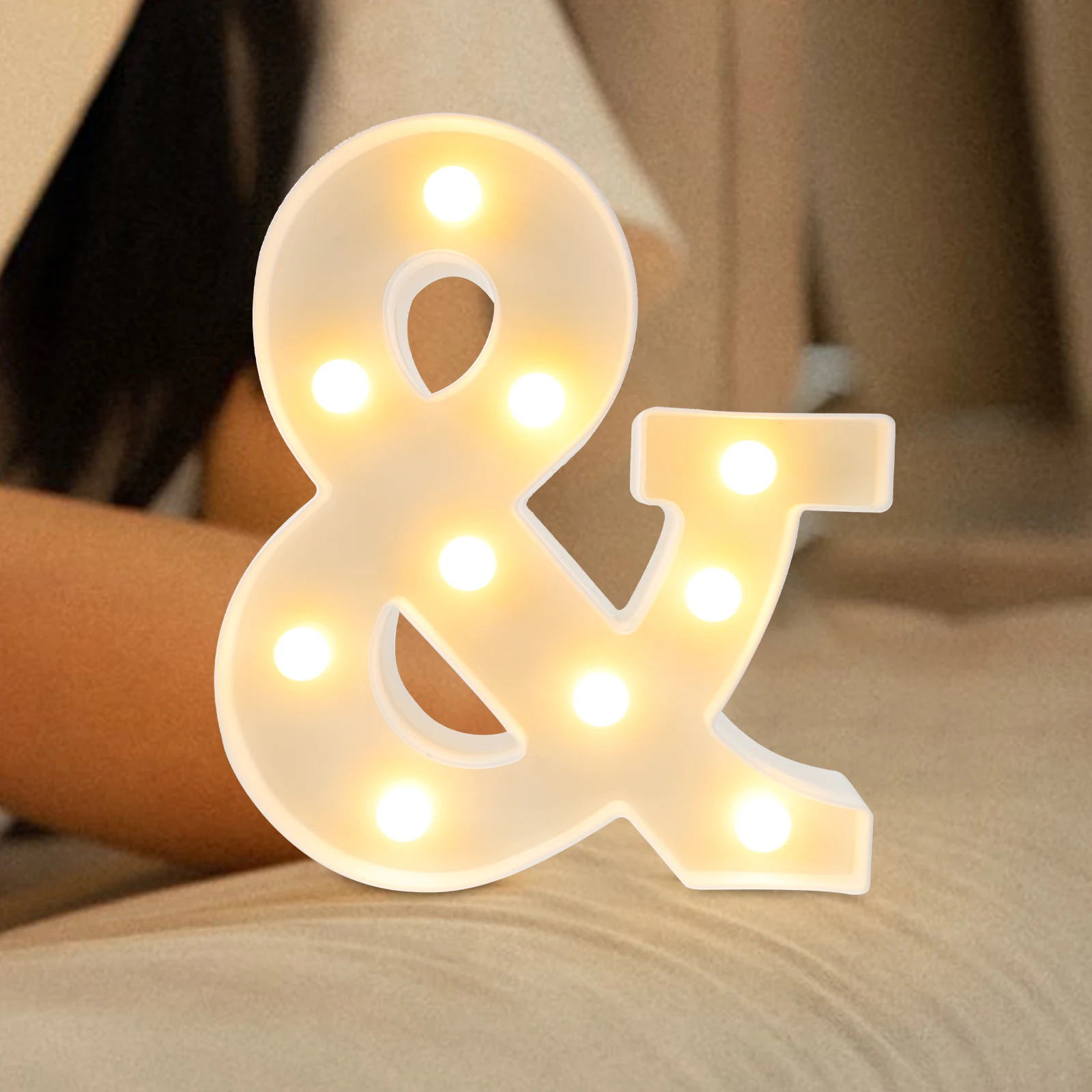 

LED Letters Light Decorative Symbol Lamp for Home Party Shelf Coffee Shop Hotel Bar Night Lighting Sign High Grade Materials