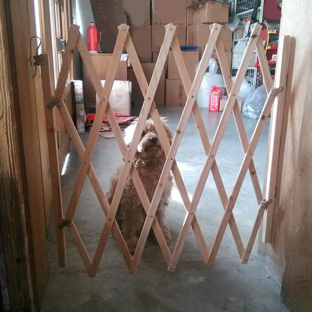 Safe Outdoor Easy Installation Wooden Fence Universal Expandable Pet Safety Separation Barrier For Indoors And Outdoors Anti-pus