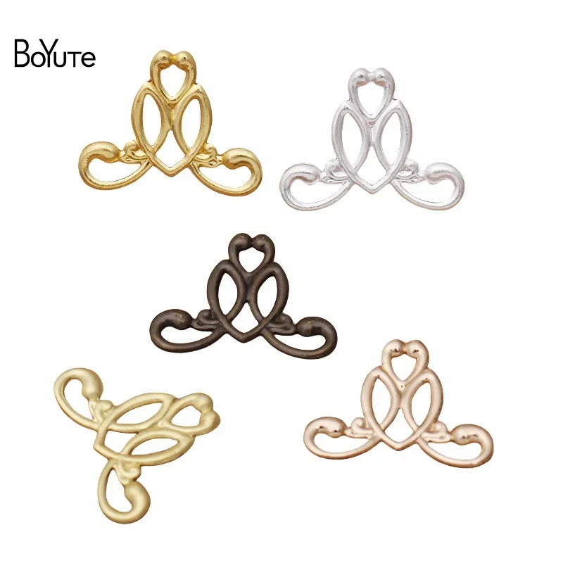 

BoYuTe (200 Pieces/Lot) Metal Brass 15*20MM Filigree Findings DIY Vintage Jewelry Accessories Handmade Materials Wholesale