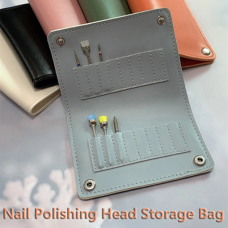 Nail Art Drill Bit Storage Box Nail Stand Grinding Polish Accessories Folding Organizer Holder Portable Manicure Accessories