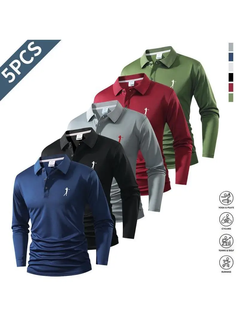 Men's Long Sve  Shirt Glossy Finish  MPPMCK Polyester Fiber Thickened Spring Season Micro Elastic Striped Pattern