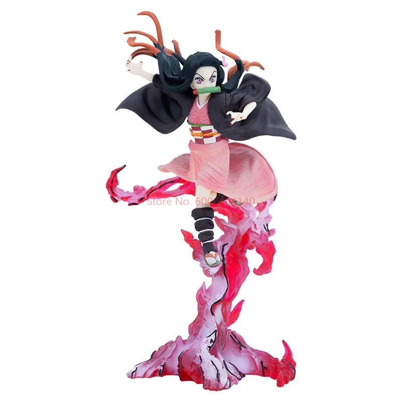 Demon Slayer Anime Action Figure, Kamado Nezuko, Boneca Personagem dos desenhos animados, Modelo PVC, Decoração Desktop, Brinquedos Estátua Colecionáveis, 23cm