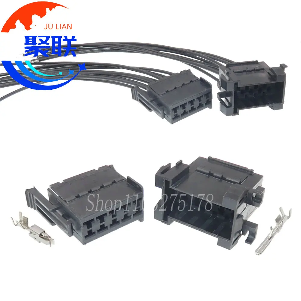 1Set 10Pin 1-929505-4 1-929504-4 Car Switch Plug Auto Wire Harness Male Female Socket Automobile Parts 929505-4 929504-4