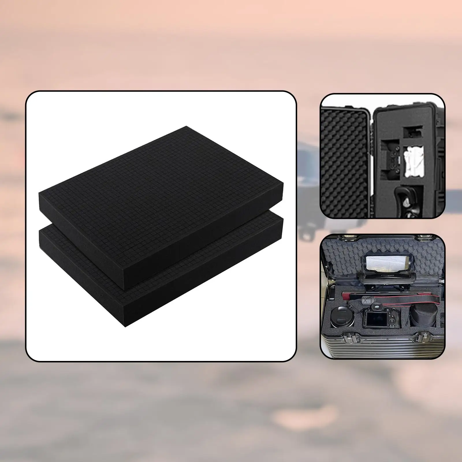 Pre Cubed Pick and Pluck Sheets Packing Pads Effective Protection Sponge Liner Apart Insert Pads for Hard Shell Case Drawer