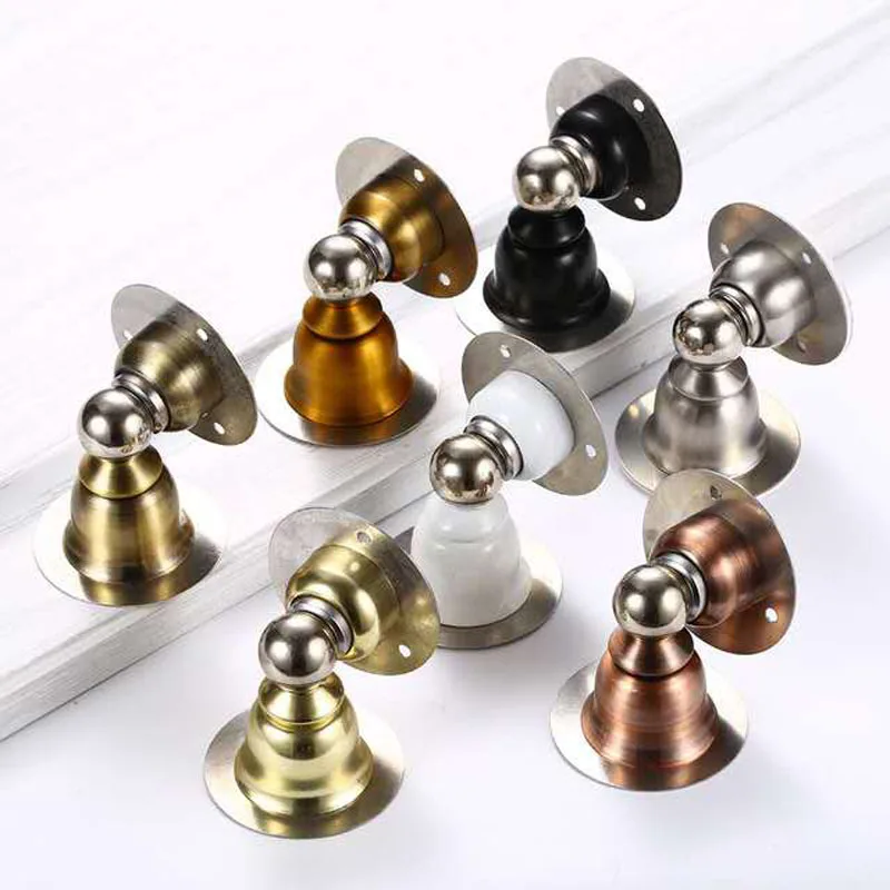 stainless steel MINI dual-use   Door Stopper Door Holders Catch Floor Mounted Nail-free Door Stops Sticker door stop