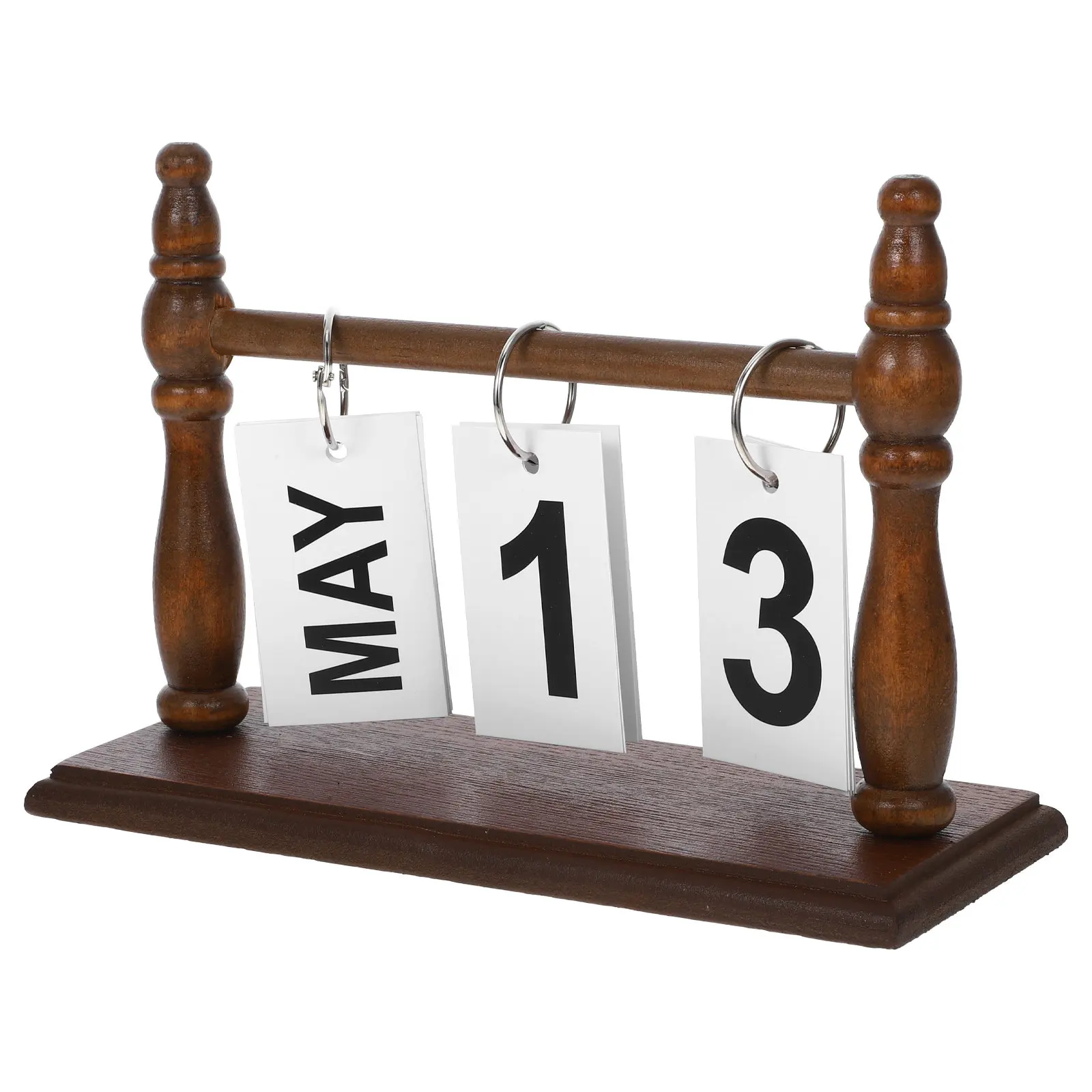 Desk Perpetual Calendar Desktop Decor Decorative Home Office for Daily Creative