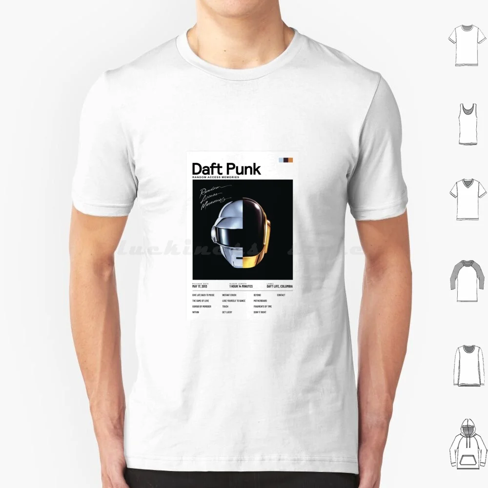 Camiseta Daft Punk-Random Access Memories de algodón para hombre y mujer, estampado DIY, arte del álbum Random Access Memories, Daft Punk