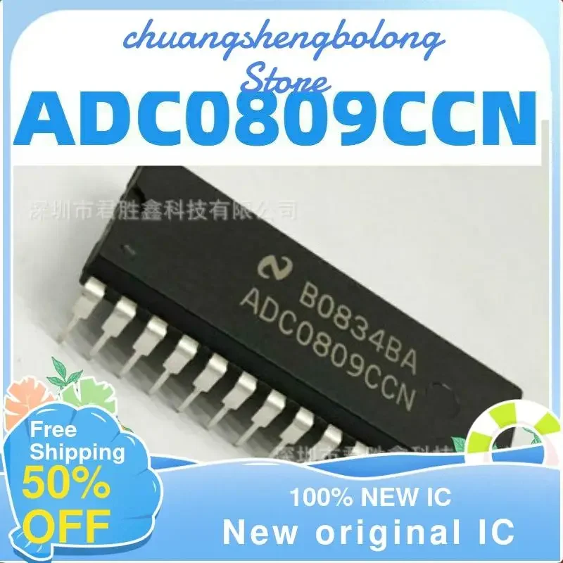 3 uds ADC0809 ADC0809CCN DIP28 nuevo chip convertidor de anuncios analógico a digital IC original