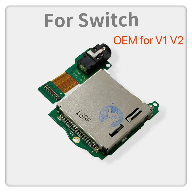 Czytnik Gniazdka Kasety do Gier Nintendo Switch V1 V2 z Portem Słuchawkowym do Kart NS, Płytka Slotu na Karty SD TF