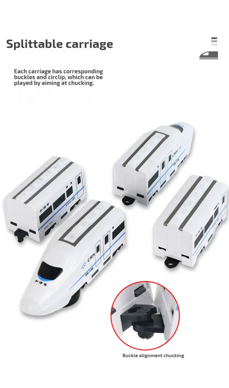 Harmony Railcar Simulation High-speed Railway Train Toys for Boys Electric Sound Light Train EMU Model Puzzle Child Car Toy