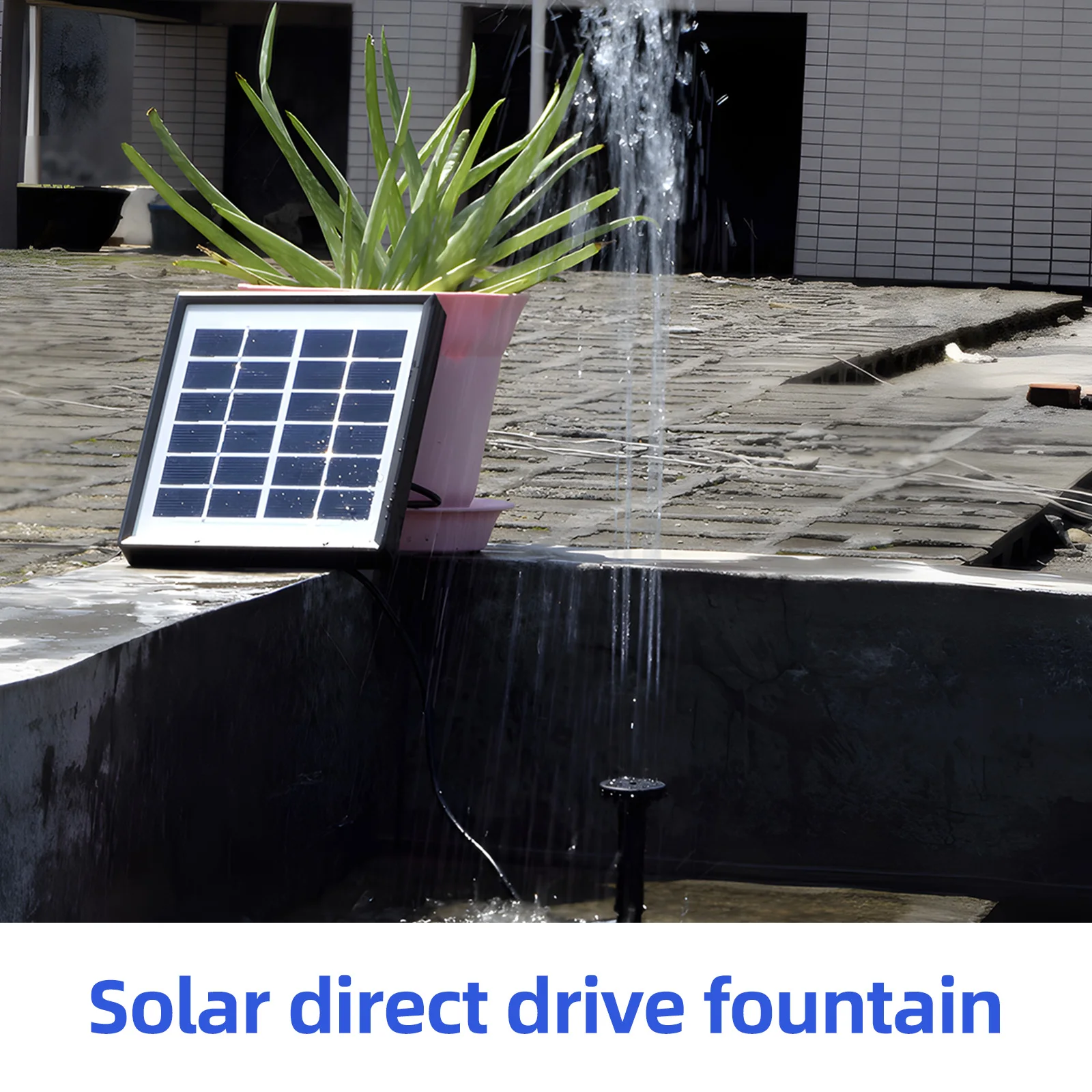

6V 1.5W Solar Water Pump 6 Modes 160L/h 50cm Lifting Height with 8 Nozzles Solar Fountain Pump