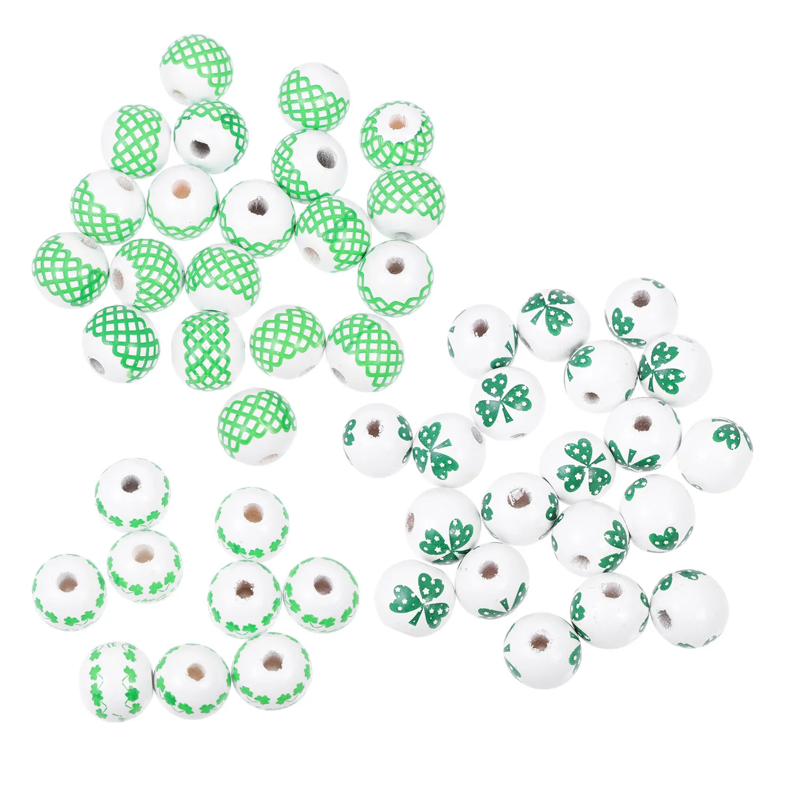 60pcs Smooth Round Wooden Beads for DIY Jewelry Making, Bracelet & Necklace Craft Supplies