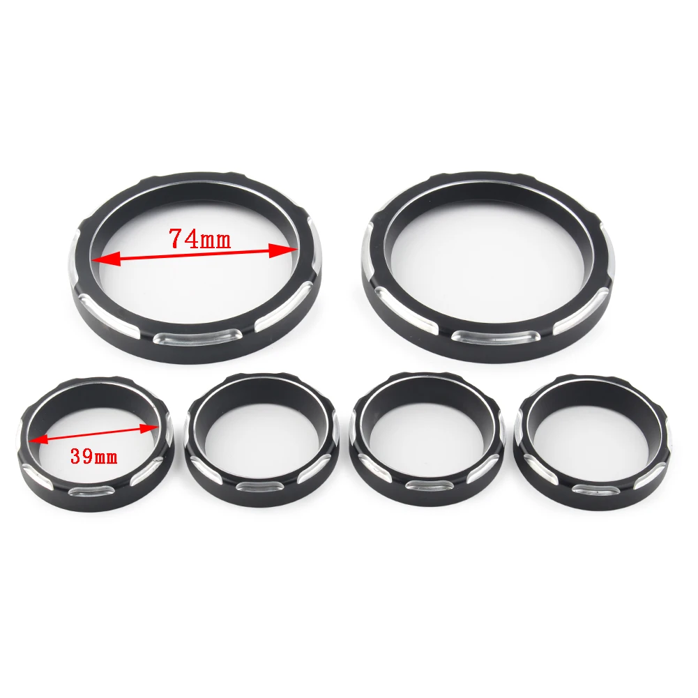 6pcs CNC Speedometer Board Burst Gauge Bezel For Harley Touring Electra Glide Street Glide Trike models FLHT FLHX 1996-2012 2013