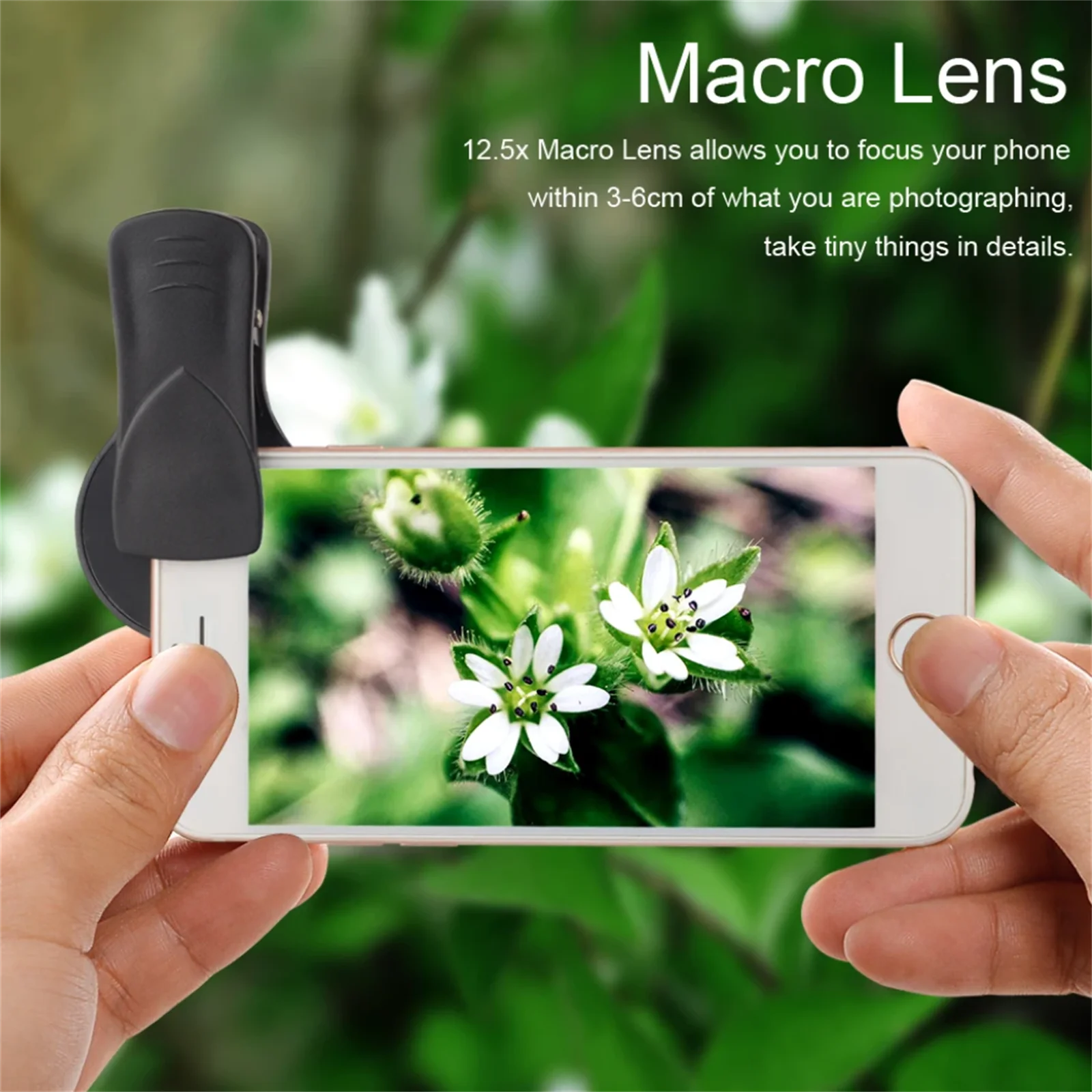 2-In-1 Mobile Phone Lens 0.45X Wide Angle Lens 10X Macro HD Camera Lens Universal for iPhone for Android Phone Len Clip