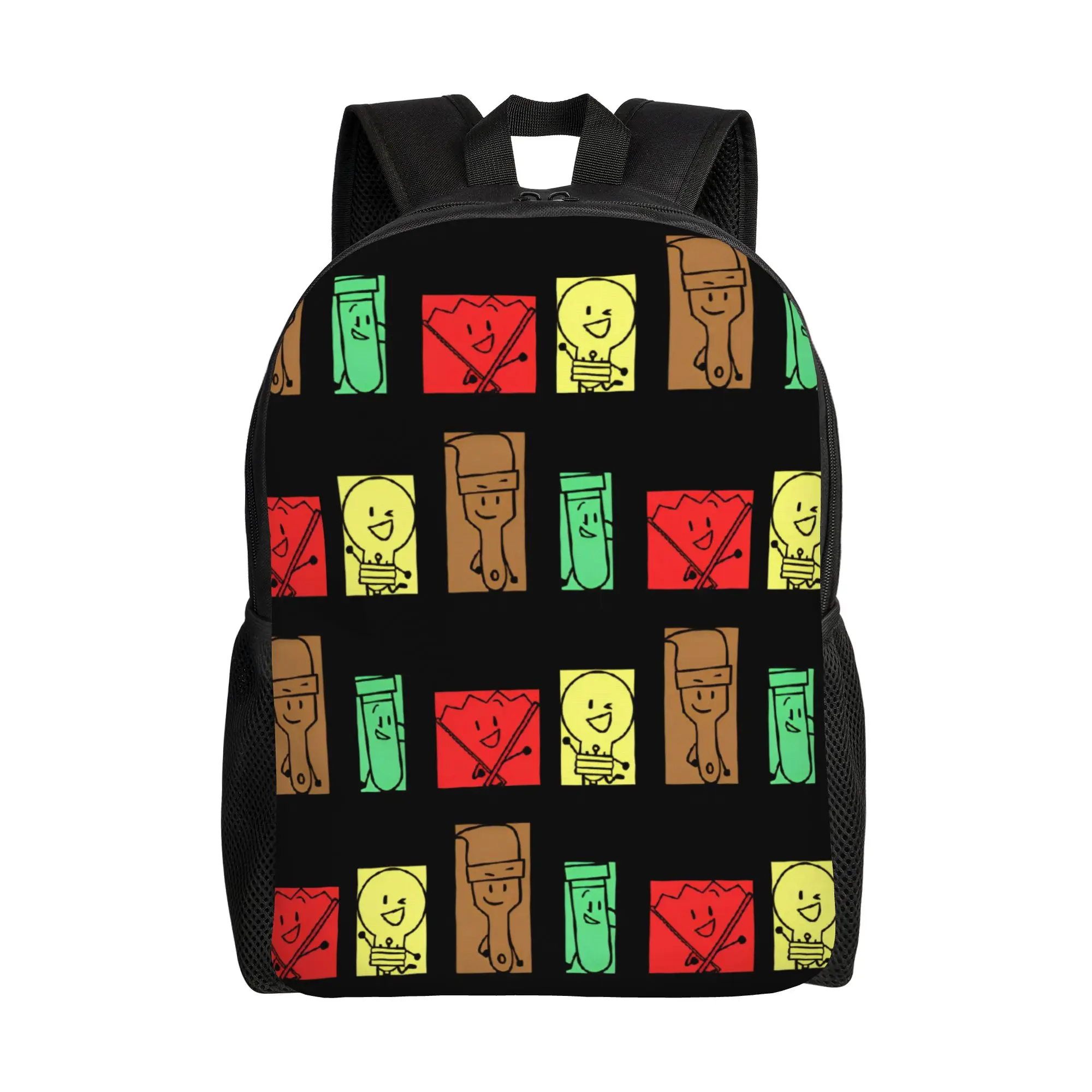 

Рюкзак Core 4 Bright Lights Inanimate Insanity для активного отдыха, студенческий, дорожный, с мультяшным принтом BFDI, повседневный, для мужчин и женщин, сумка через плечо для колледжа