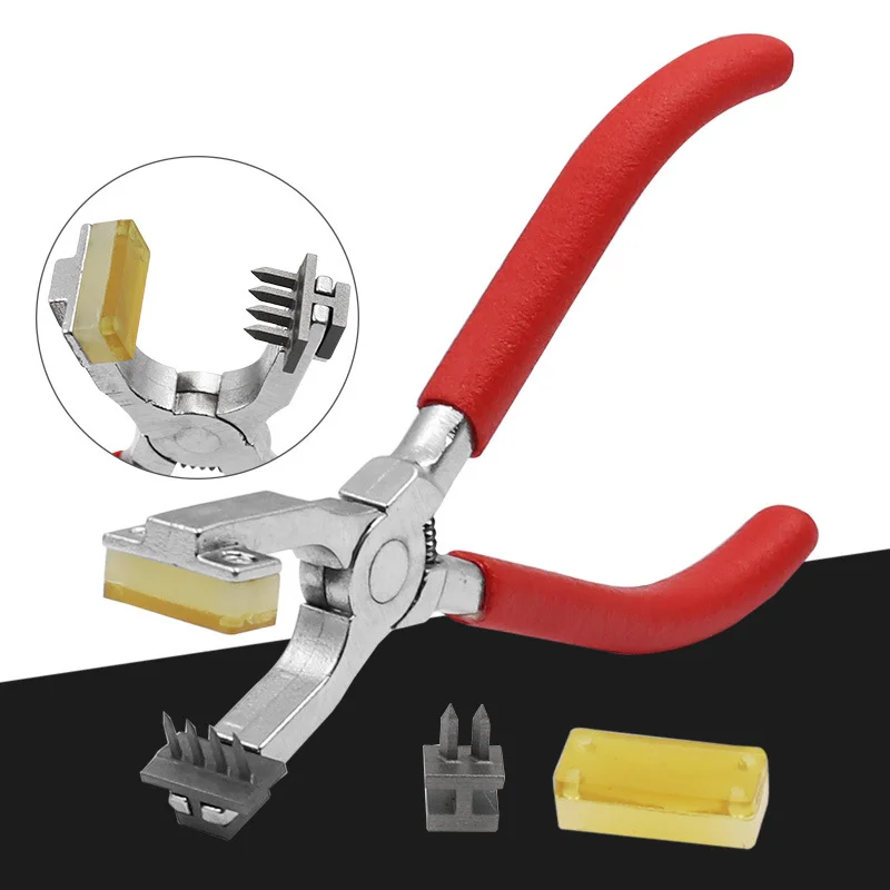 

Creative Leather Leather Goods Clamp Tool Craft Punch Handheld Silent Punch Tool Pliers Sewing Stitch Chisel Diamond 4mm Punch