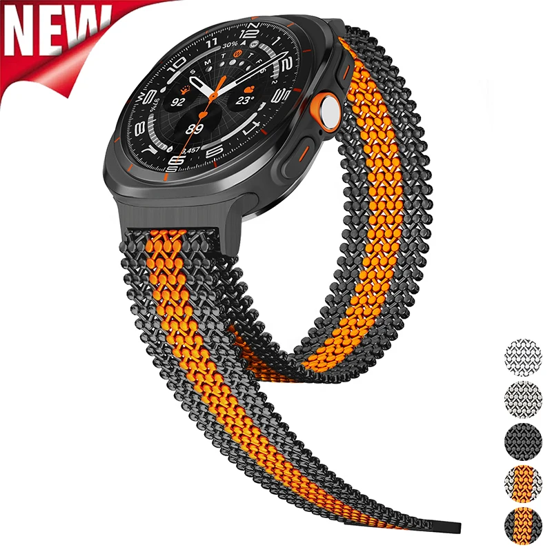 

Магнитный ремешок из нержавеющей стали для Samsung Galaxy Watch Ultra 47 мм, металлический браслет-петля для Galaxy Watch Ultra, роскошный ремешок на запястье