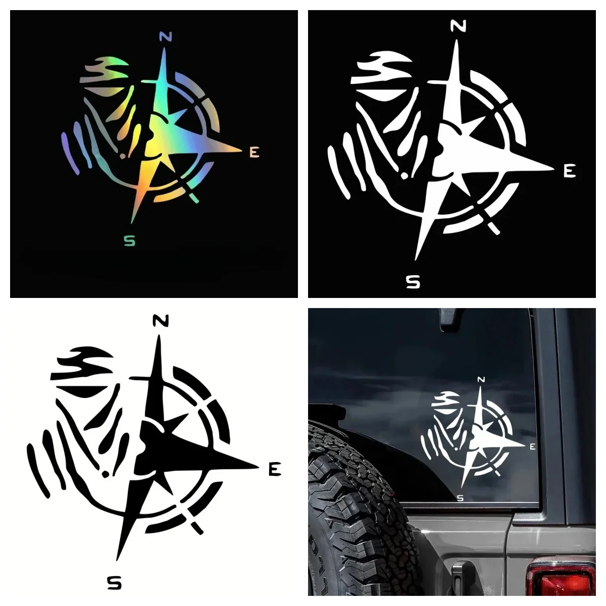 

Creative Design Lovely Car and Motorcycle Sticker Personality Fashion Compass Decoration Waterproof Cover Scratch - Free Decal