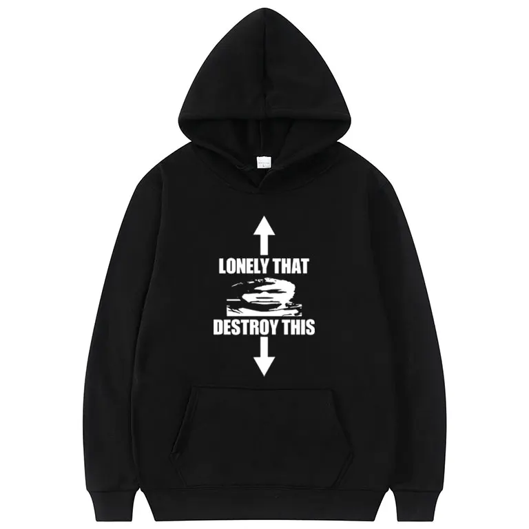 

Lonely That Destroy Hoodie Rapper Playboi Carti Opium Merch Hooded Sweatshirt Men's Women's Hip Hop Fashion Oversized Streetwear