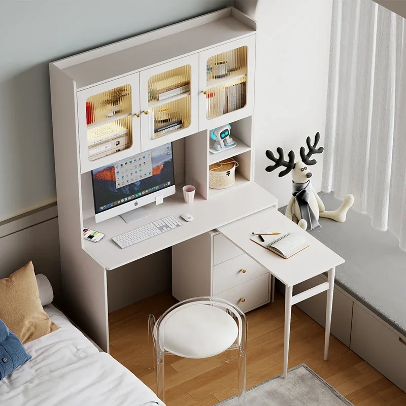 

Комод Кремовый Ветер Компьютерный Стол Письменный Стол Выдвижной Складной Уголок Многофункциональный Шкаф Стол Книжная Полка
